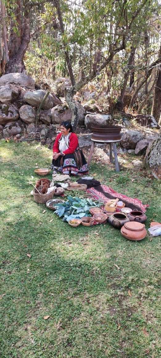 Preparing an Andean offering
